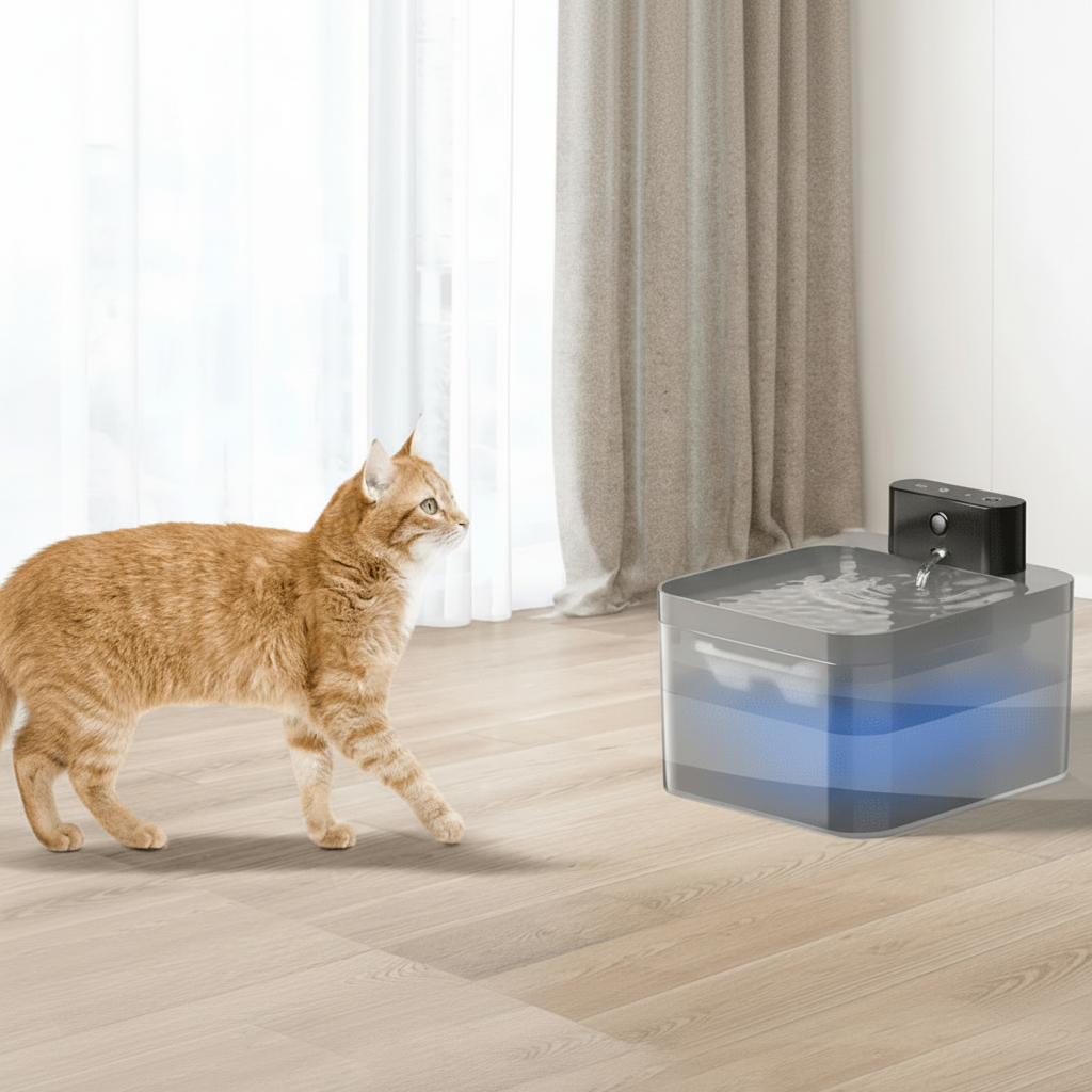 CLEARSIP FOUNTAIN – Intelligent cat fountain with motion sensor & filtration system