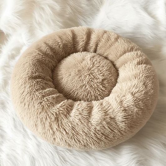 CALMVIA – Soothing Faux Fur Dog Bed for Relaxed & Cozy Sleep
