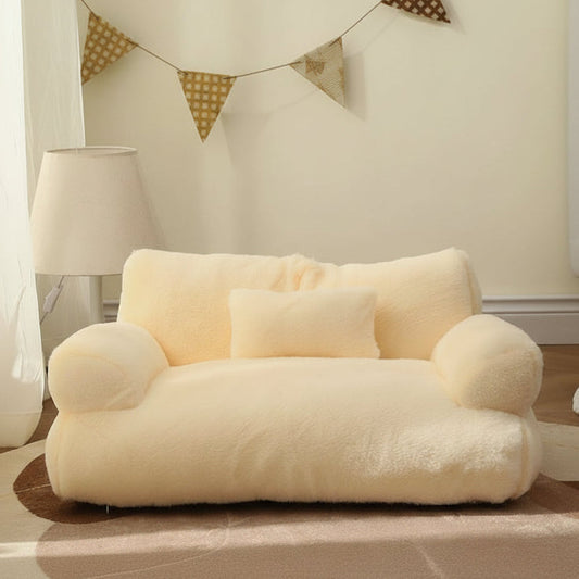 RELAXPAWS LOUNGER – Ergonomic Pet Sofa with Raised Edge & Washable Cover