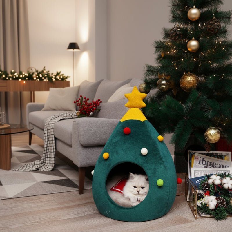 CATYPINE – Christmas Tree Cat Bed for a Cozy Winter Experience