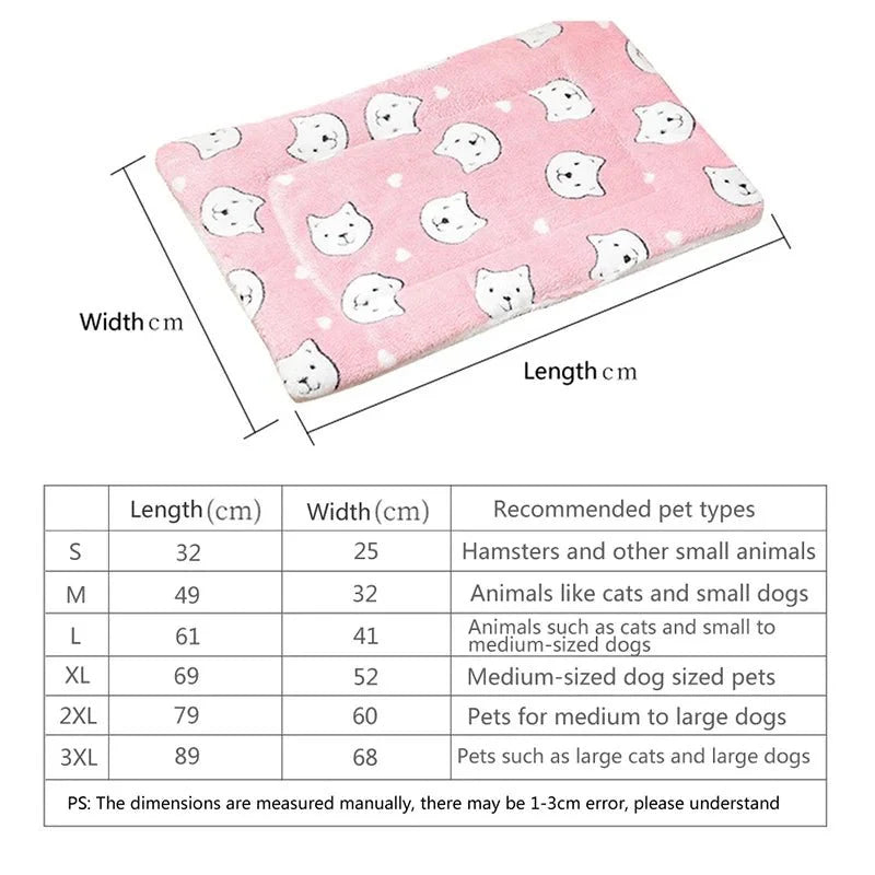 FLANNELPAW – Warm Flannel Sleeping Mat for Dogs & Cats