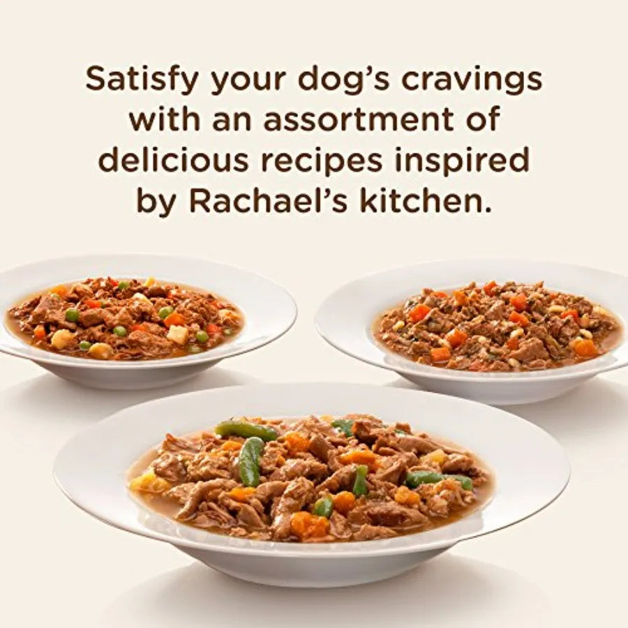 Rachael Ray Premium Natural Wet Dog Food, Savory Favorites Variety Pack, 6 x 8 oz | Wet Dog Food Made with Real Ingredients, Tasty and Nutritious.