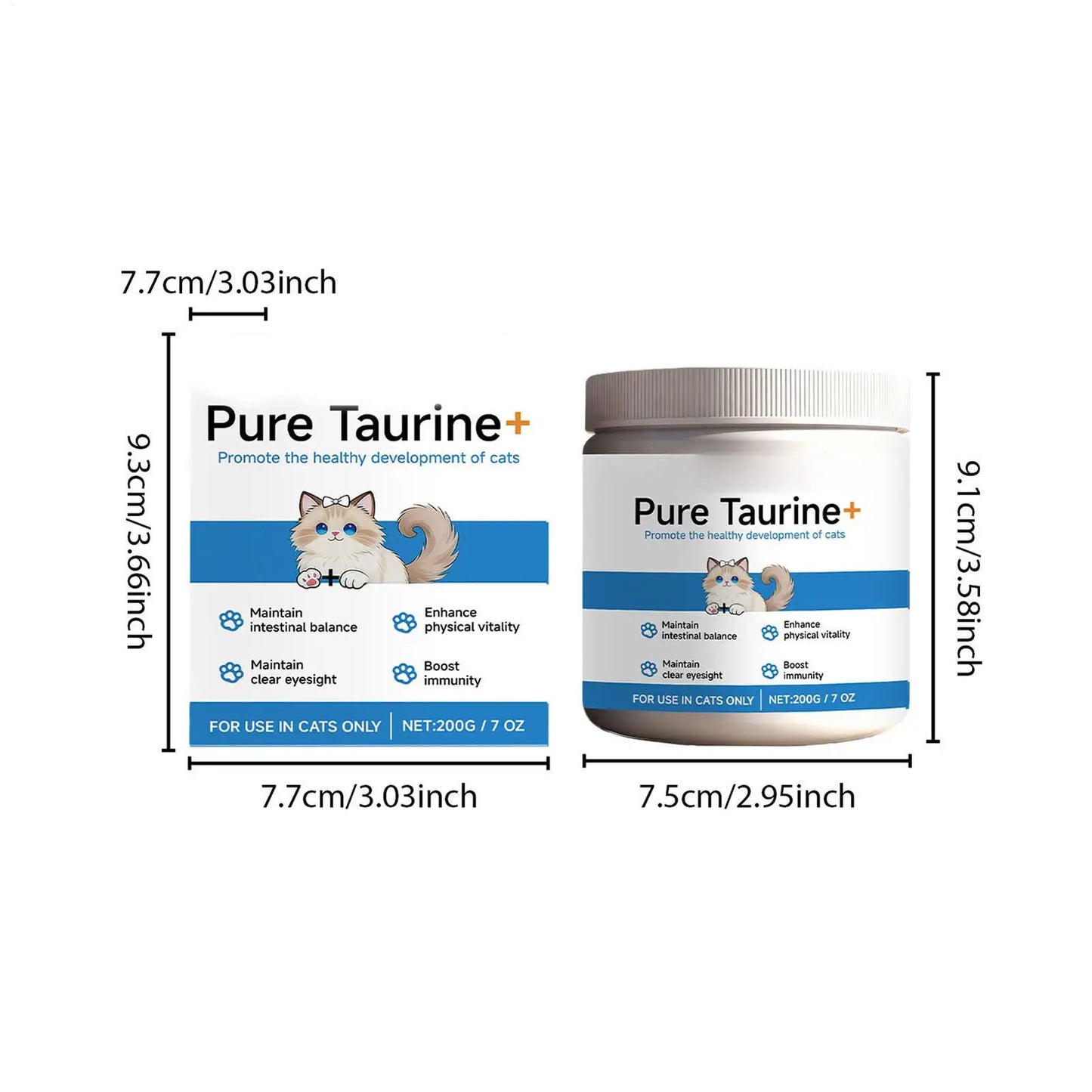 Cat Daily Nutrition Supplement 200g – Wet & Dry Food Enhancer for All Cat Breeds