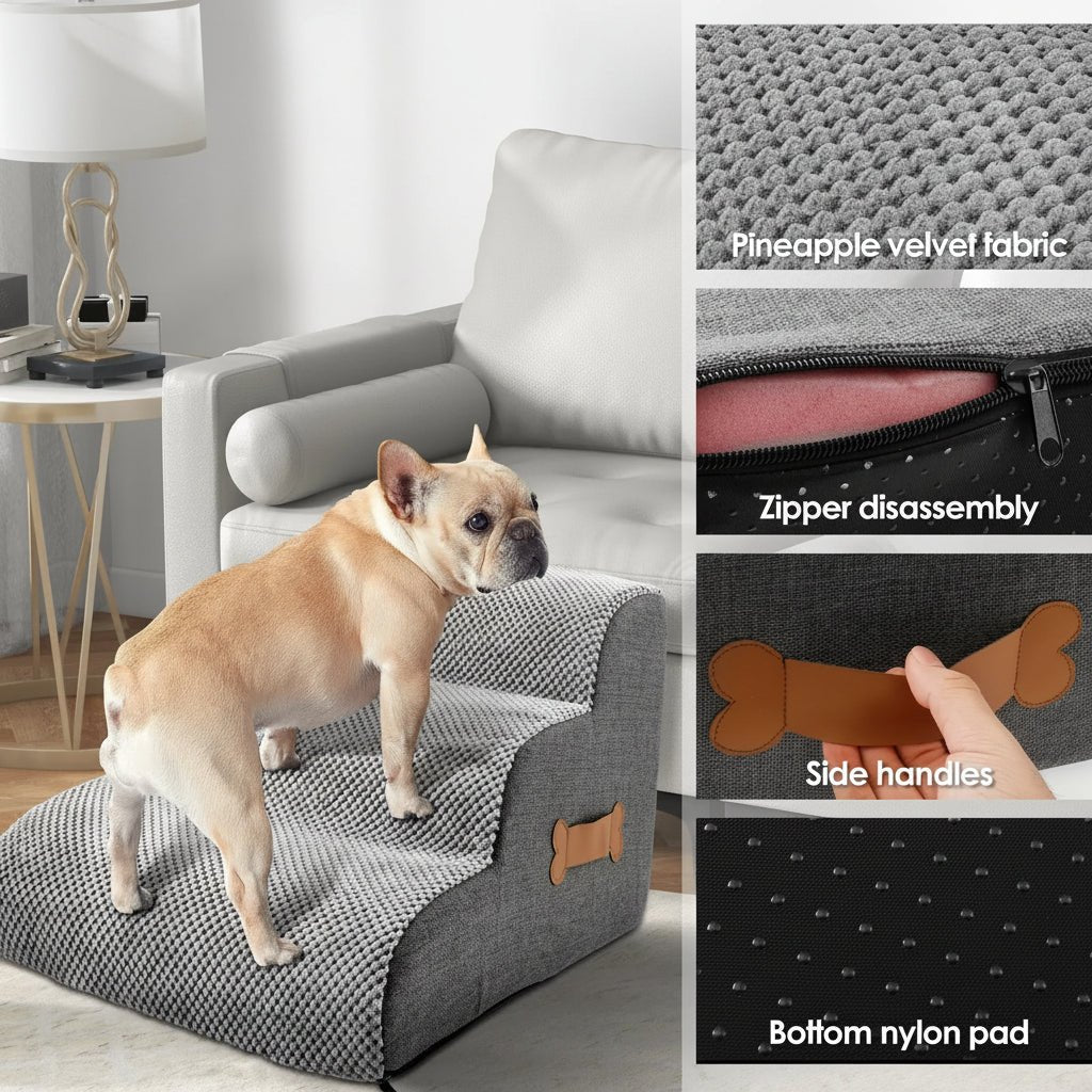 JOINTCARE – Soft dog stairs for the bed with joint-friendly incline
