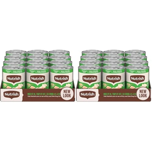 Rachael Ray Nutrish Premium Paté Wet Dog Food Variety Pack, 24 Count | Made with Real Meat, Complete and Balanced Nutrition, No Artificial Flavors or Preservatives