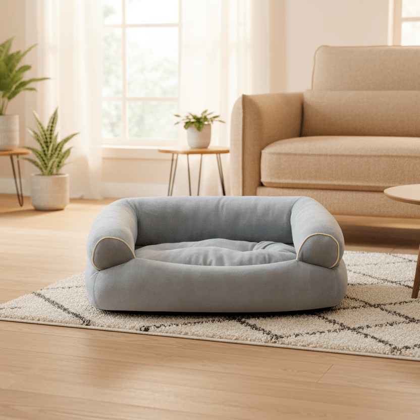 PAWFORT – high-edged orthopedic dog sofa for secure, supported sleep