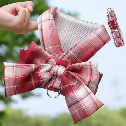 GRACEBOW – Adjustable Dog Harness with Elegant Bow for Stylish Walks