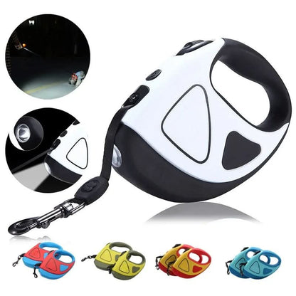 CONTROLLITE Leash – Automatic Dog Leash with LED Light & Ergonomic Anti-Slip Handle