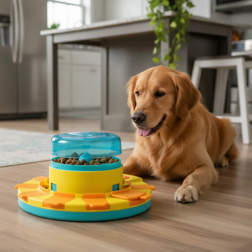 NIBBLEMAZE – Interactive Anti-Gulping Bowl for Dogs & Cats