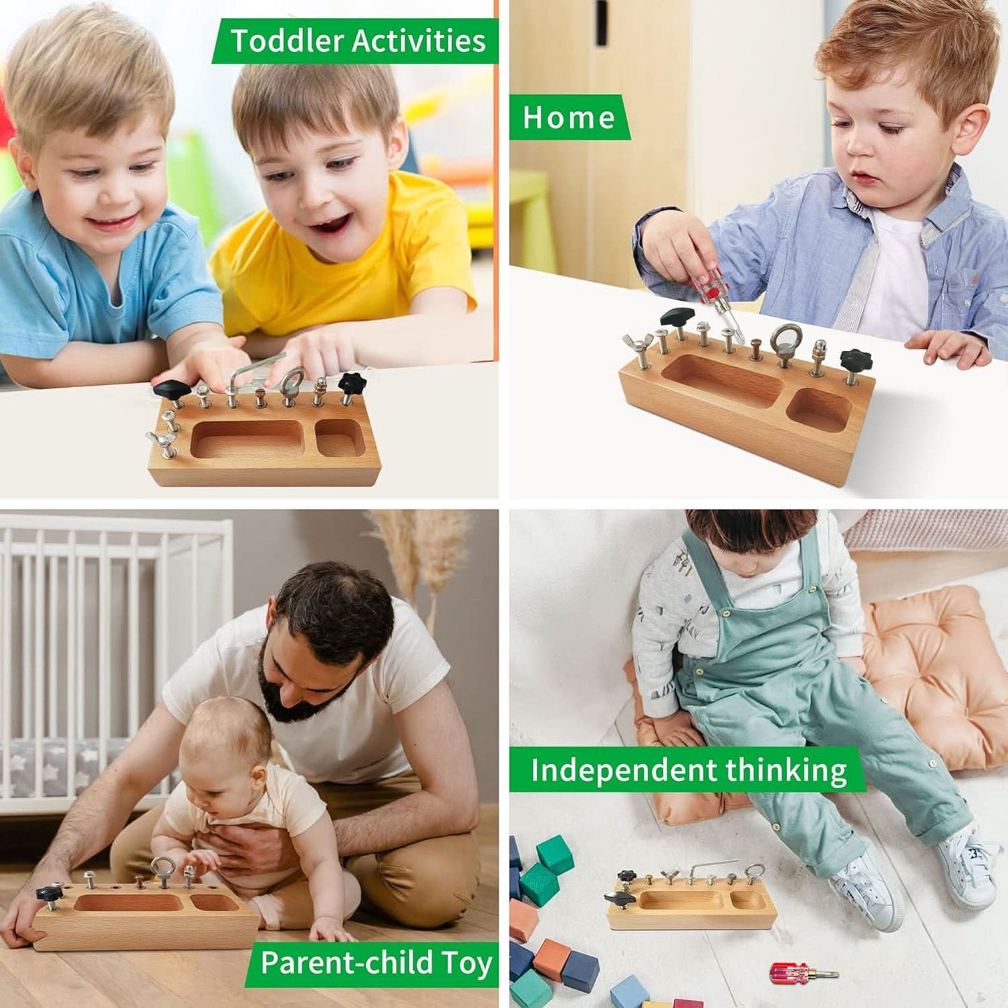 SkillCraft Busy Board - With real tools for children aged 3 and over