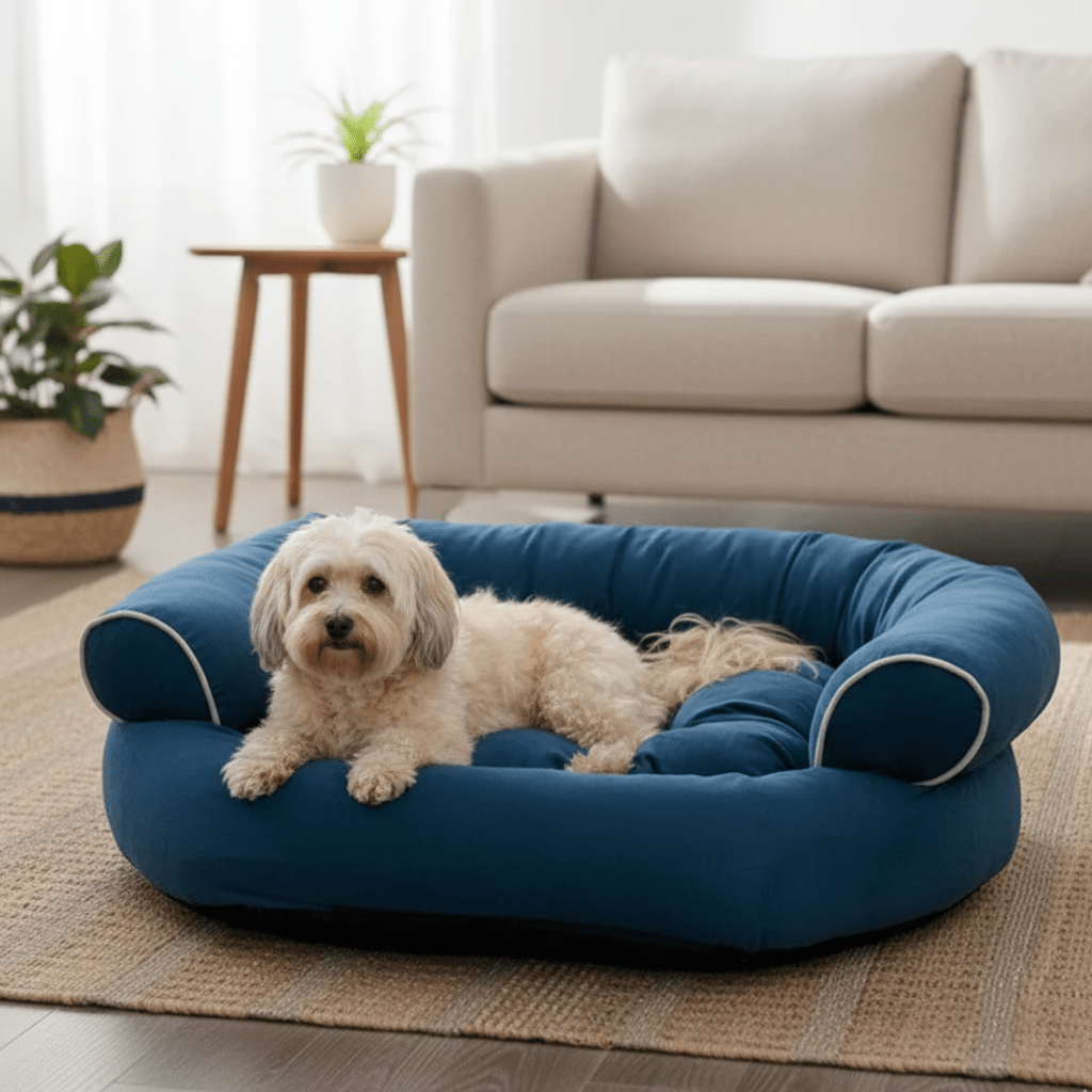 PAWFORT – high-edged orthopedic dog sofa for secure, supported sleep