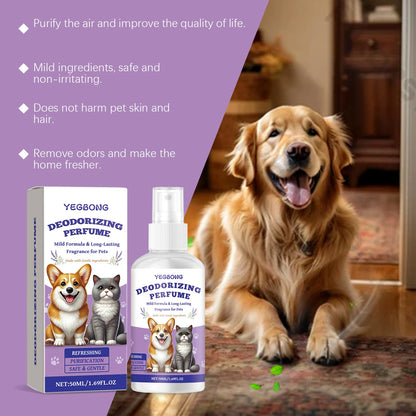 Yegbong Pet Deodorizing Spray – Eliminates Bad Odors & Long-Lasting Fresh Fragrance for Dogs & Cats – Non-Irritating Air & Pet Odor Eliminator Spray
