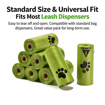 Eco-Friendly Dog Poop Bags – Leak-Proof Extra Thick Waste Bags for Dogs, Unscented, Durable EPI Material, Dog Walking & Outdoor Use