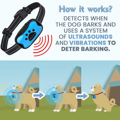 HUSHTONE – Intelligent Anti-Bark Dog Collar with Sonic Wave Technology and Adjustable Fit