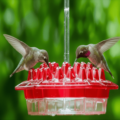 HUMMIFEED – Colorful Hanging Hummingbird Feeder & Weatherproof Bird Bath