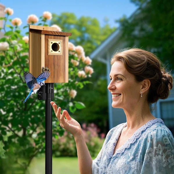 SKYDWELL – Cedar Wood Nesting House for Blue Jays, Swallows, and Small Birds