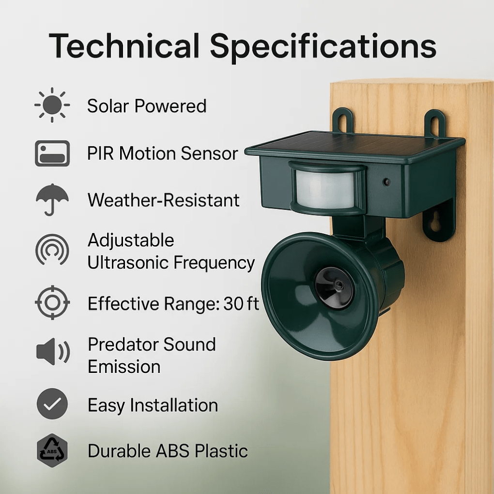 BIRDGUARD SENSOR - Motion detector bird repeller for effective protection