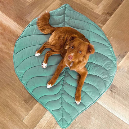 LeafPaws Blanket - Stylish dog blanket in leaf shape with soft padding & versatile use