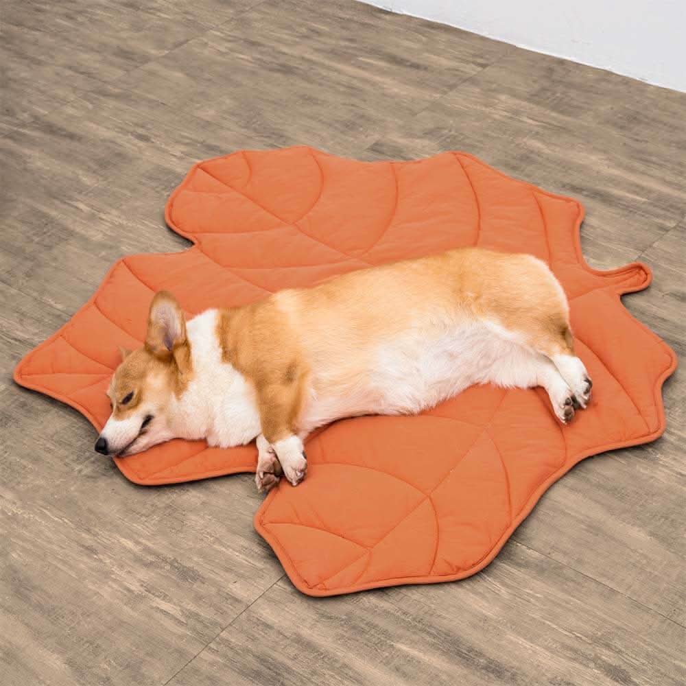 LeafPaws Blanket - Stylish dog blanket in leaf shape with soft padding & versatile use