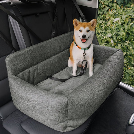 SEATPUP – Large washable dog car bed with secure straps and non-slip support