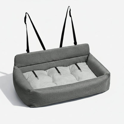 SEATPUP – Large washable dog car bed with secure straps and non-slip support