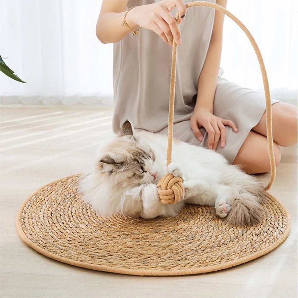 KITTYGUARD – Environmentally Friendly Rattan Scratching Mat for Cats to Protect Furniture and Floors