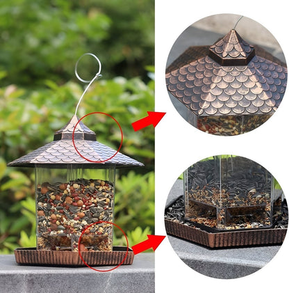 COPPERSHADE – Elegant bird feeder in copper look for weatherproof hanging decoration