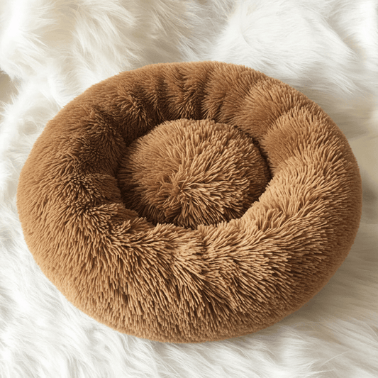 CALMVIA – Soothing Faux Fur Dog Bed for Relaxed & Cozy Sleep