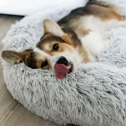 CALMVIA – Soothing Faux Fur Dog Bed for Relaxed & Cozy Sleep
