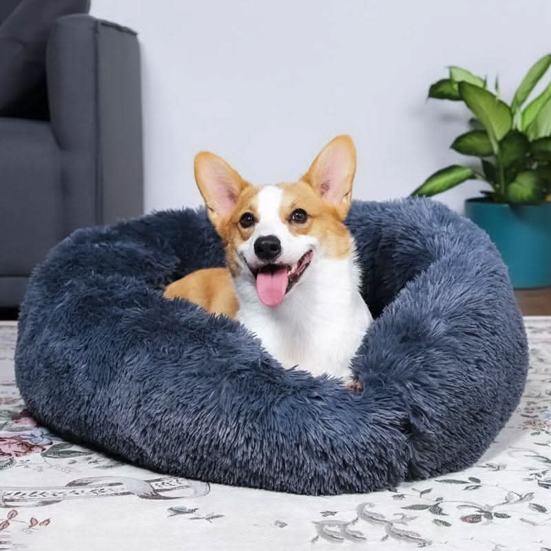 CALMVIA – Soothing Faux Fur Dog Bed for Relaxed & Cozy Sleep