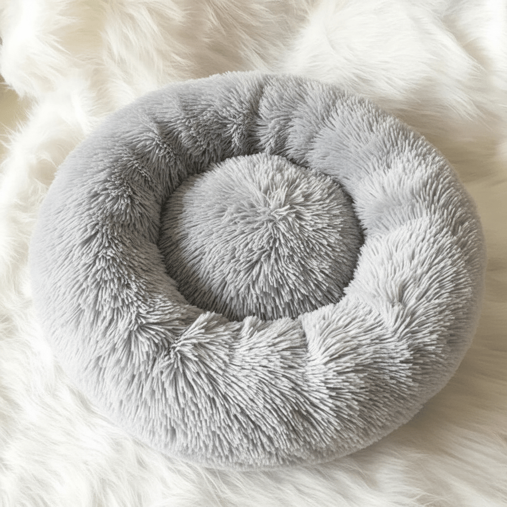 CALMVIA – Soothing Faux Fur Dog Bed for Relaxed & Cozy Sleep