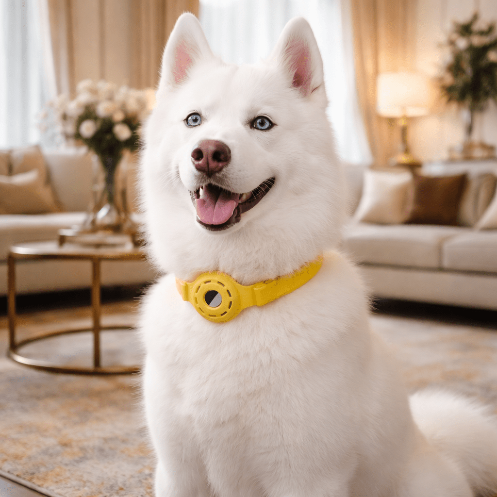 PFOTENTRACK – Adjustable Silicone Pet Collar with Apple AirTag