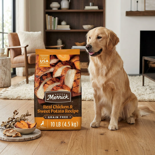 Premium Grain-Free Dry Dog Food Adult Dogs Real Chicken & Sweet Potato Natural High Protein Recipe 10 lb Bag