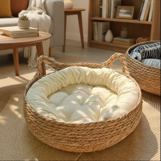 SNOOZIE – Ultra-soft, round cat bed for cozy comfort