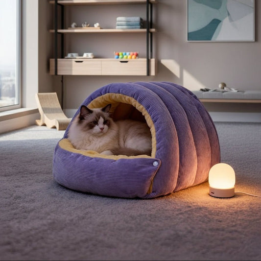 SNUGDEN – Closed Cat Bed for Warmth & Security