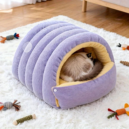 SNUGDEN – Closed Cat Bed for Warmth & Security