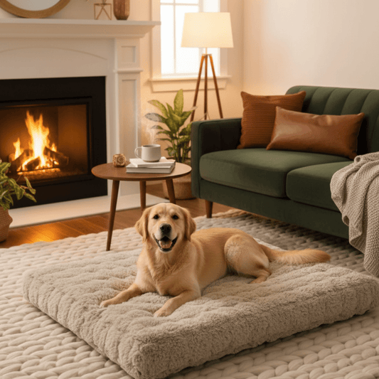 PAWLYTE – Thick plush bed with water-repellent cover