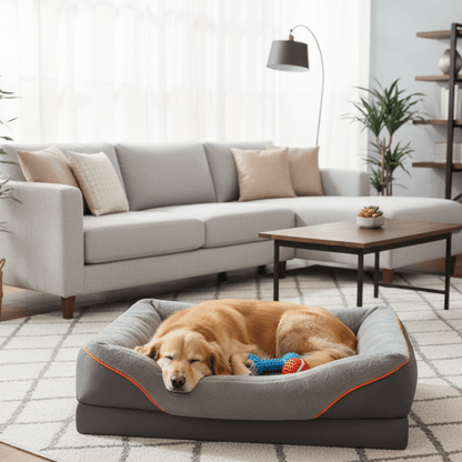 FURDEN – Premium Orthopedic Dog Mattress – Memory Foam & Waterproof Cover