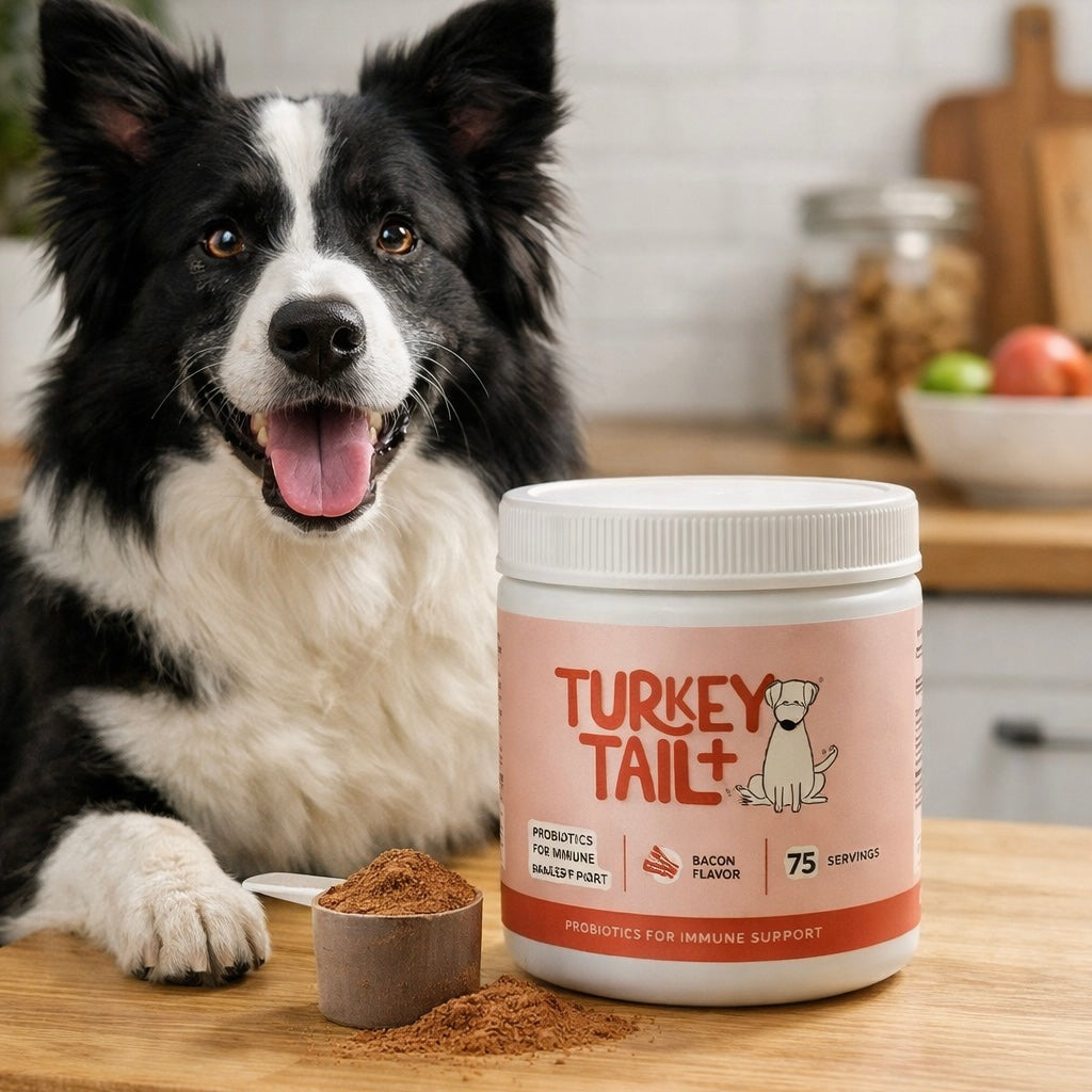 Turkey Tail Mushroom Supplement for Dogs – Immune Support Powder with Beta Glucans for Gut, Immune & Overall Health (100g)