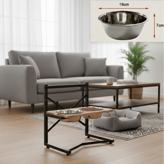 WELLBOWL STATION – Ergonomic Feeding Station for Dogs with Stainless Steel Bowls