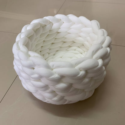 WOOLLYNEST - Soft woollen basket for pets with high edge support