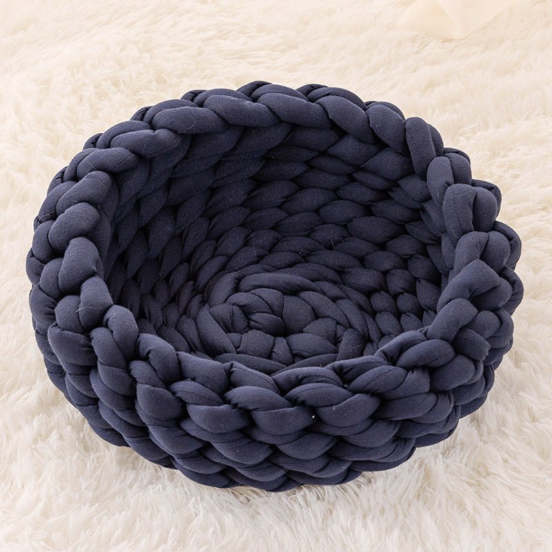 WOOLLYNEST - Soft woollen basket for pets with high edge support