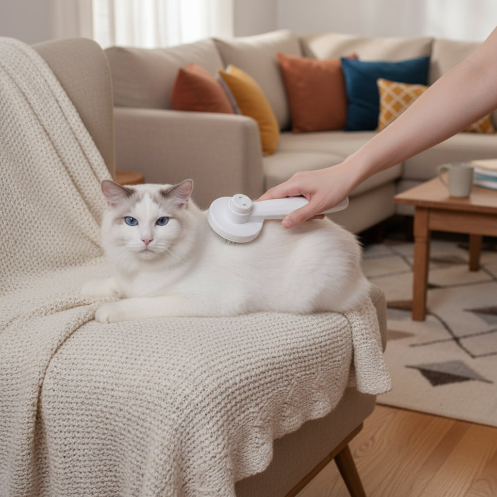SELFCLEAN BRUSH - Self-cleaning cat brush for less hair loss