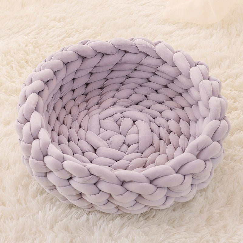 WOOLLYNEST - Soft woollen basket for pets with high edge support