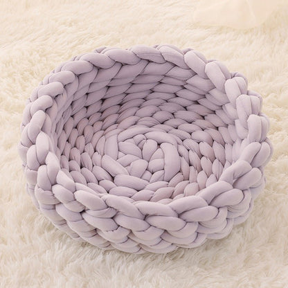 WOOLLYNEST - Soft woollen basket for pets with high edge support
