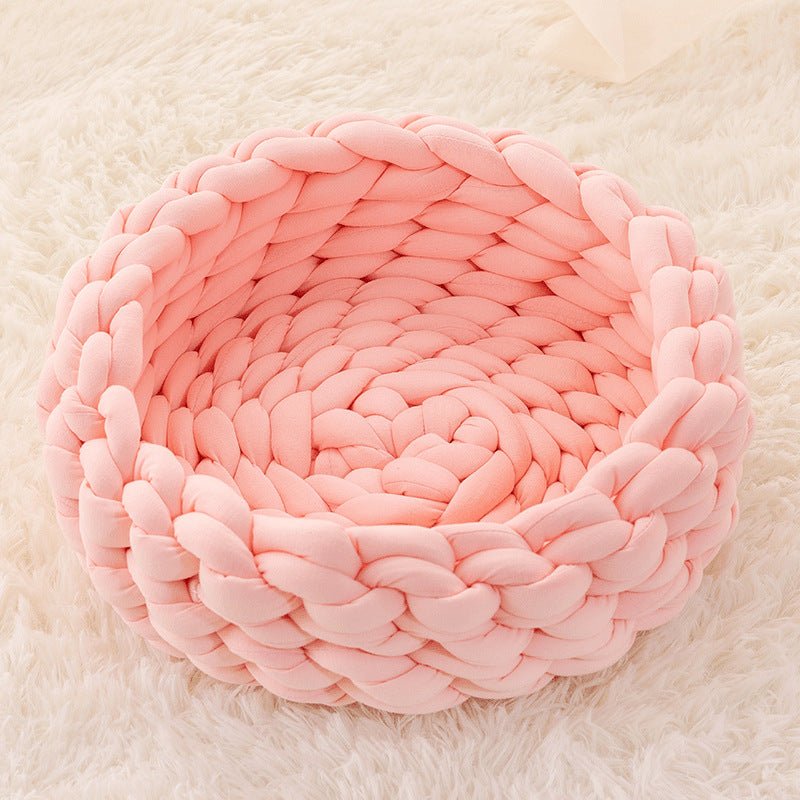WOOLLYNEST - Soft woollen basket for pets with high edge support