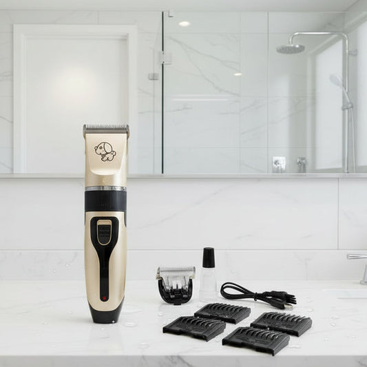 PETTS GROOMER - Professional dog trimmer with brush for all coat types