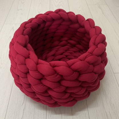 WOOLLYNEST - Soft woollen basket for pets with high edge support
