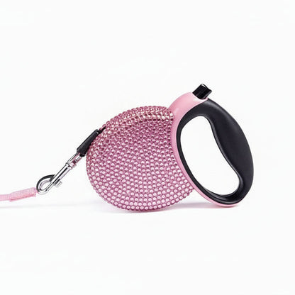 SPARKPAW – Luxury Retractable Leash with Rhinestones for Small Dogs & Cats
