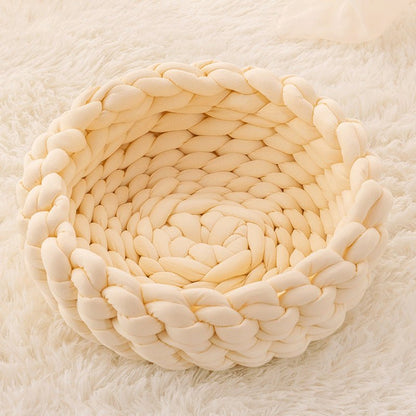 WOOLLYNEST - Soft woollen basket for pets with high edge support